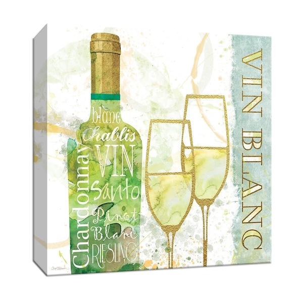 PTM Images 9-147326 PTM Canvas Collection 12" x 12" - "Vin Blanc" Giclee Wine Art Print on Canvas