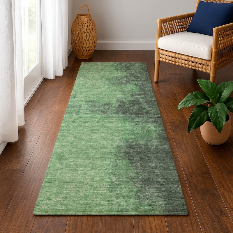 Premium Washable Super Soft Vintage Traditional Mayfield Rug - Fern - 2'3" x 7'6"
