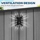 preview thumbnail 24 of 34, Domi Outdoor Resin Storage Shed, Waterproof Plastic Garden Shed with Lockable Door, Windows & Vents, Outside Tool Storage Shed