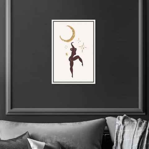 Oliver Gal 'Dancing in the moonlight ' Music and Dance Gold Wall Art Canvas Print