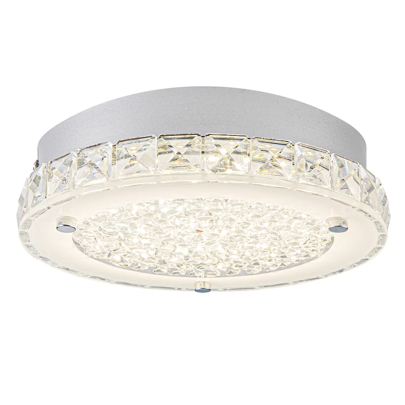 LED Crystal Ceiling Light LED Flush Mount Ceiling Light 3000K/4000K/5000K - 8.26''