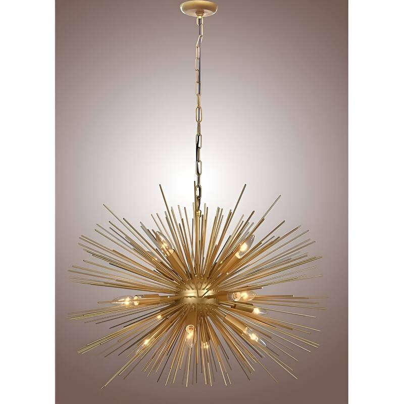 "Sputnik Sphere 12-Light Dimmable Chandelier - Modern Space-Inspired Design"