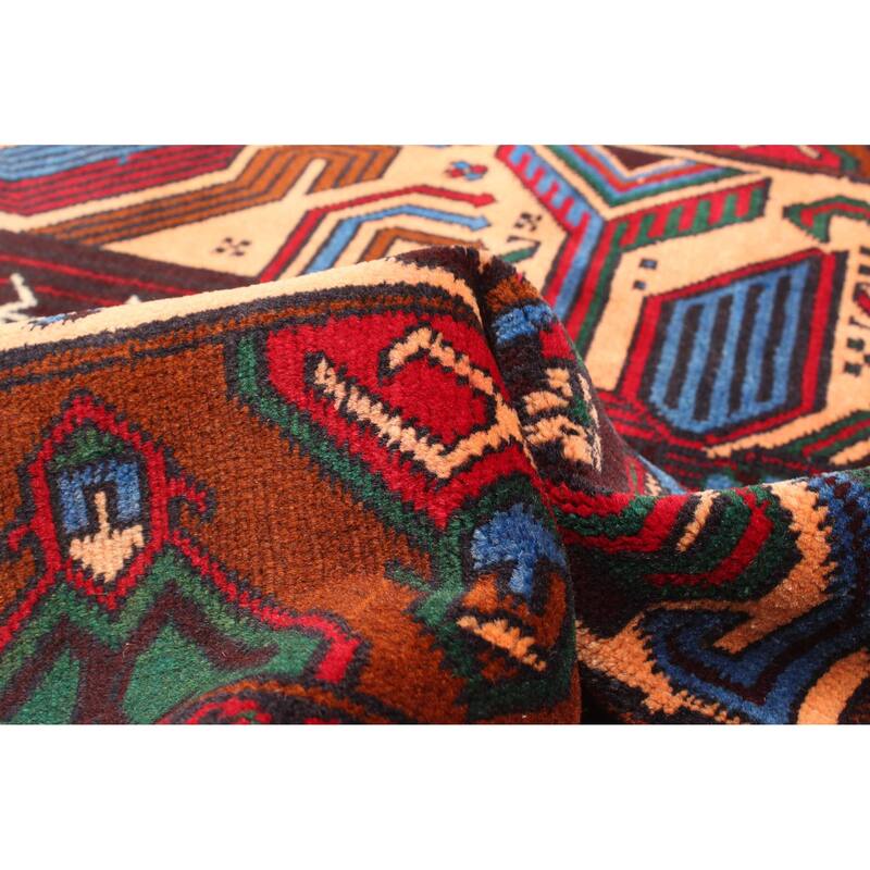 ECARPETGALLERY Hand-knotted Teimani Light Orange Wool Rug - 2'11 x 5'0