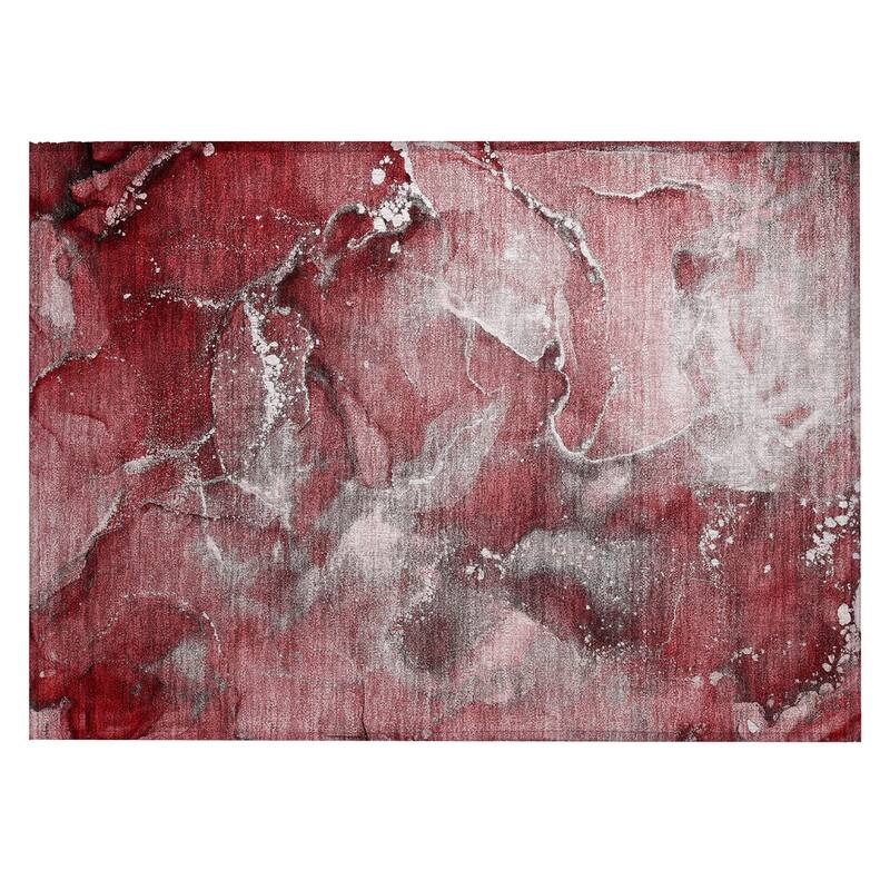 Rari Artistic Abstract Weather Resistant Classic Meets Modern Runner Outdoor Rug