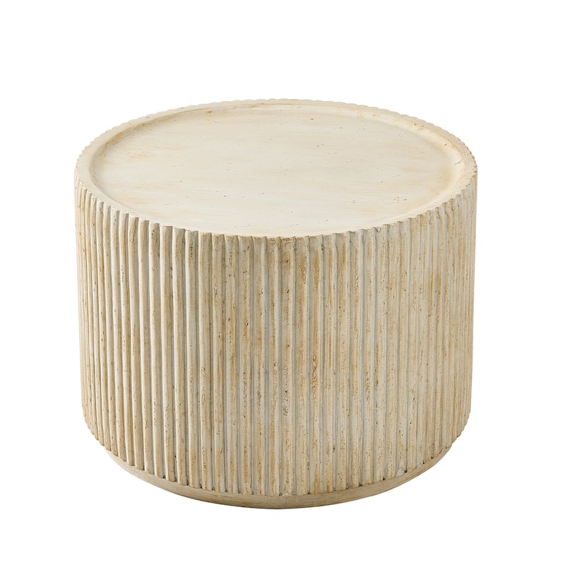 Christopher Knight Home - Robben Fluted Magnesium Oxide Travertine Coffee Table