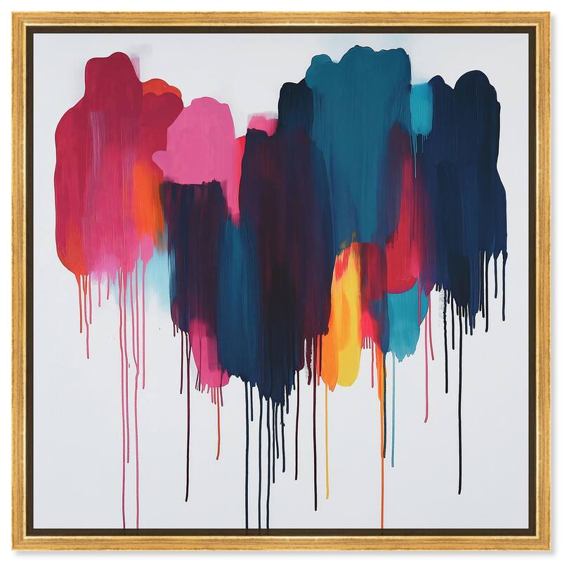 Glacier Color Glide Canvas by Art Remedy - 16" x 16" - Gold