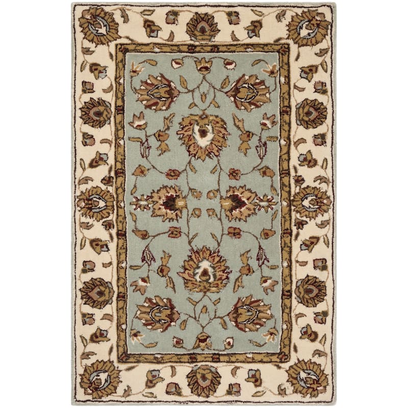 SAFAVIEH Handmade Total Performance Felisha Oriental Rug - 3' x 5' - Light Blue/Ivory