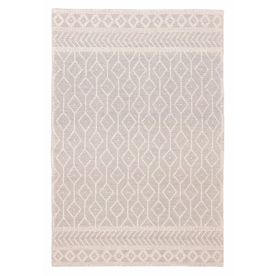 ECARPETGALLERY Braid weave Sienna Grey Wool Rug - 6'0 x 9'0