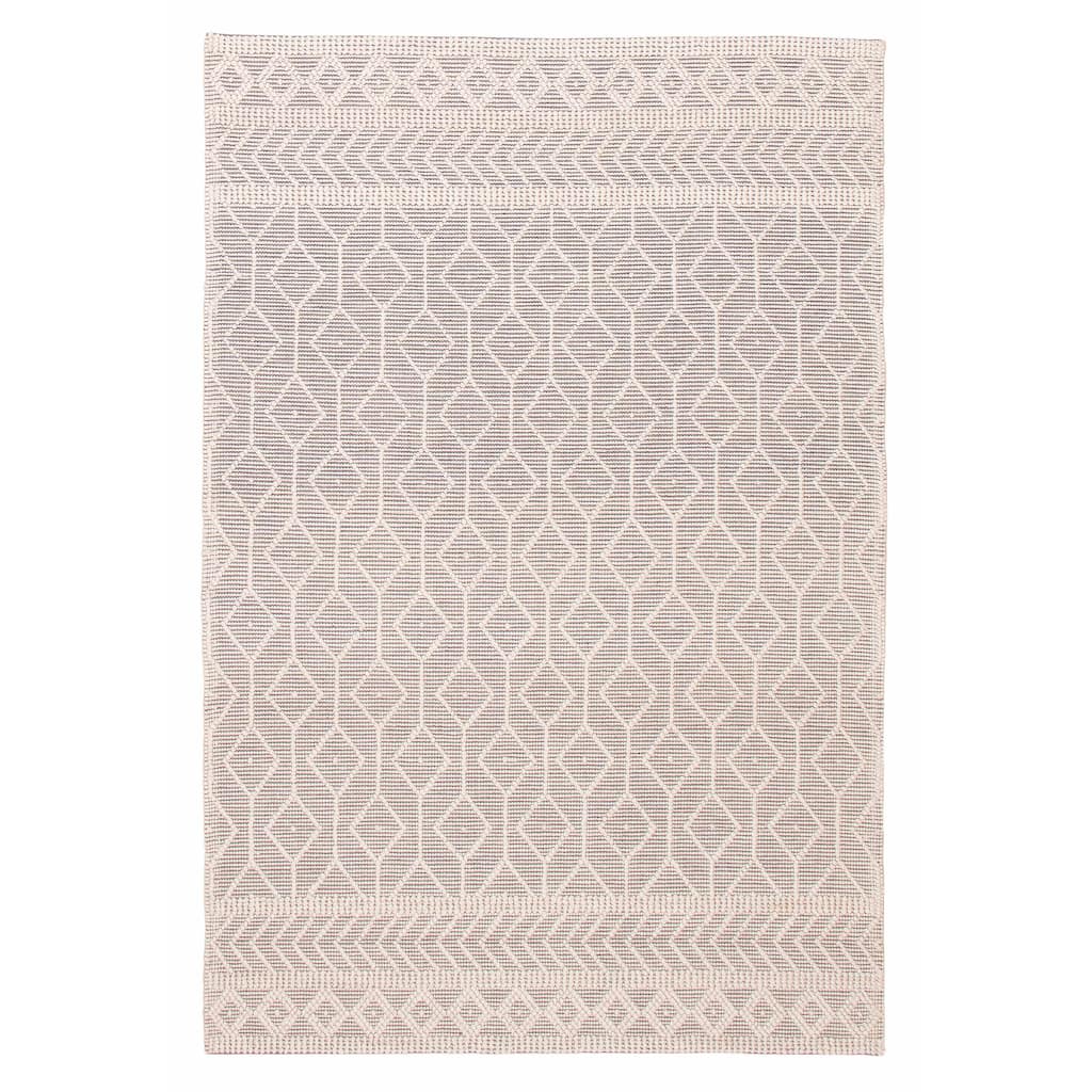 ECARPETGALLERY Braid weave Sienna Grey Wool Rug - 6'0 x 9'0