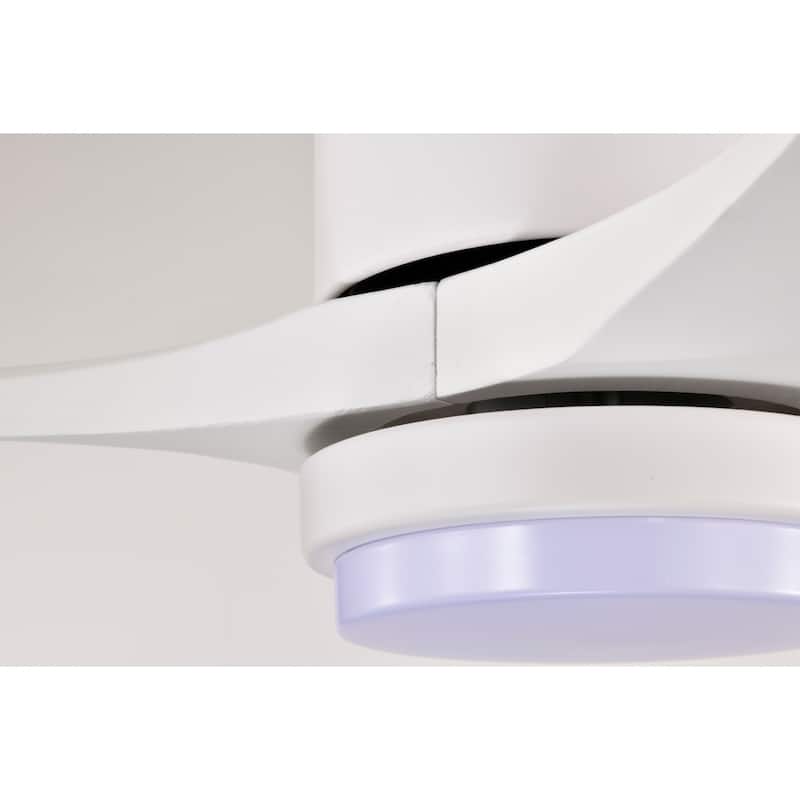 Tariq 52-inch Solid Wood and Metal Lighted Ceiling Fan with LED Lighting