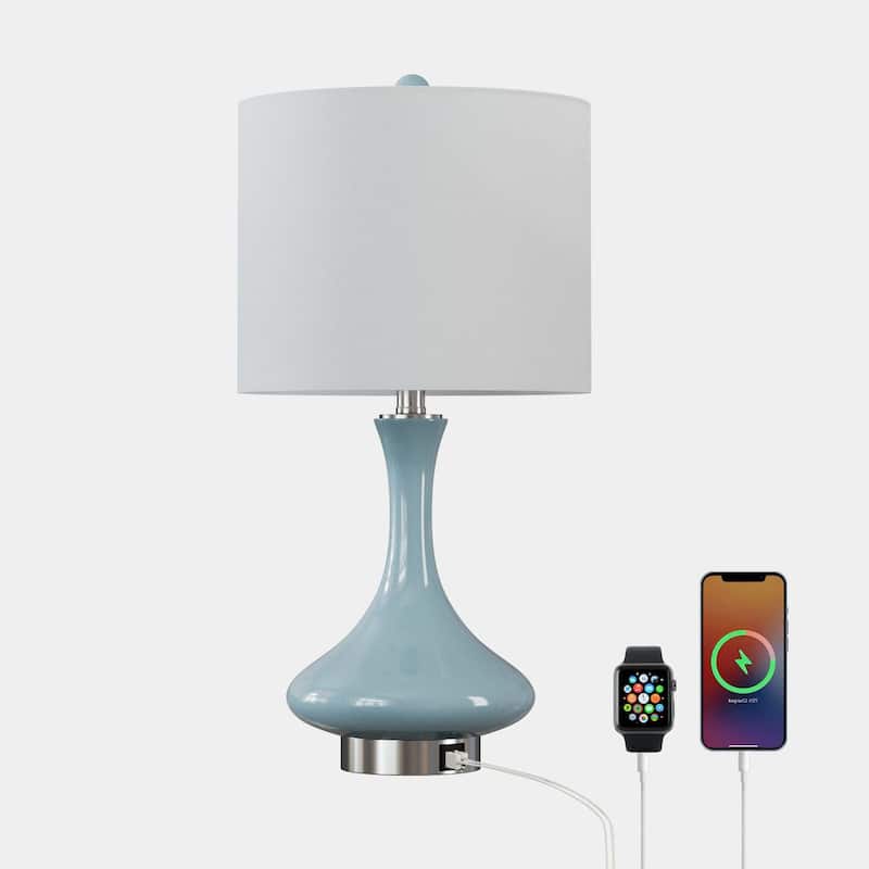 Maxax 23.5 Ceramic Bedside Elegant Table Lamp
