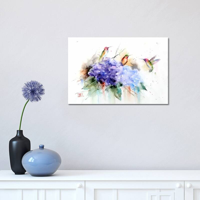 iCanvas "Three Hummingbirds" by Dean Crouser Canvas Print - 12x18x1.5