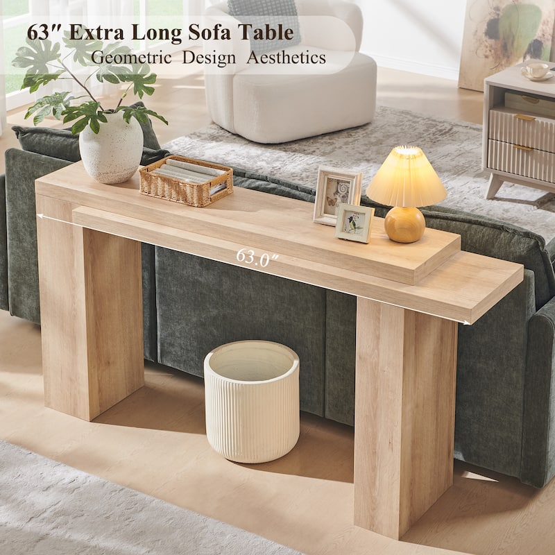 Modern Entryway Table, Wood Sofa Table Behind The Couch, Narrow Table