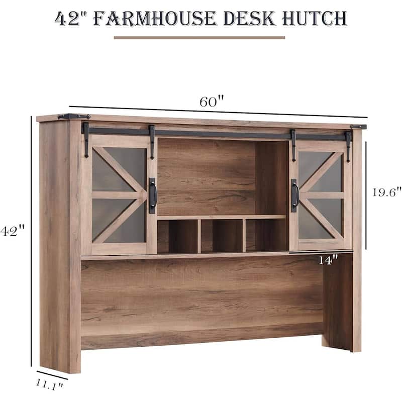 42" Farmhouse Desk Hutch, Only Match Afulyperfllc's Farmhouse Desk