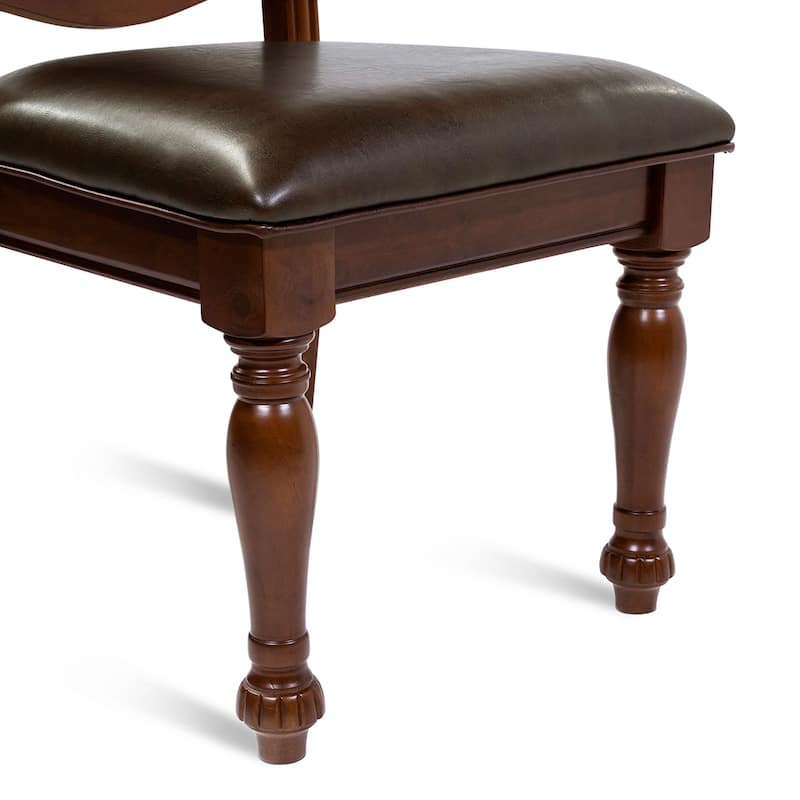 Copper Grove Madzharovo Traditional Faux Leather Dining Chairs (Set of 2)