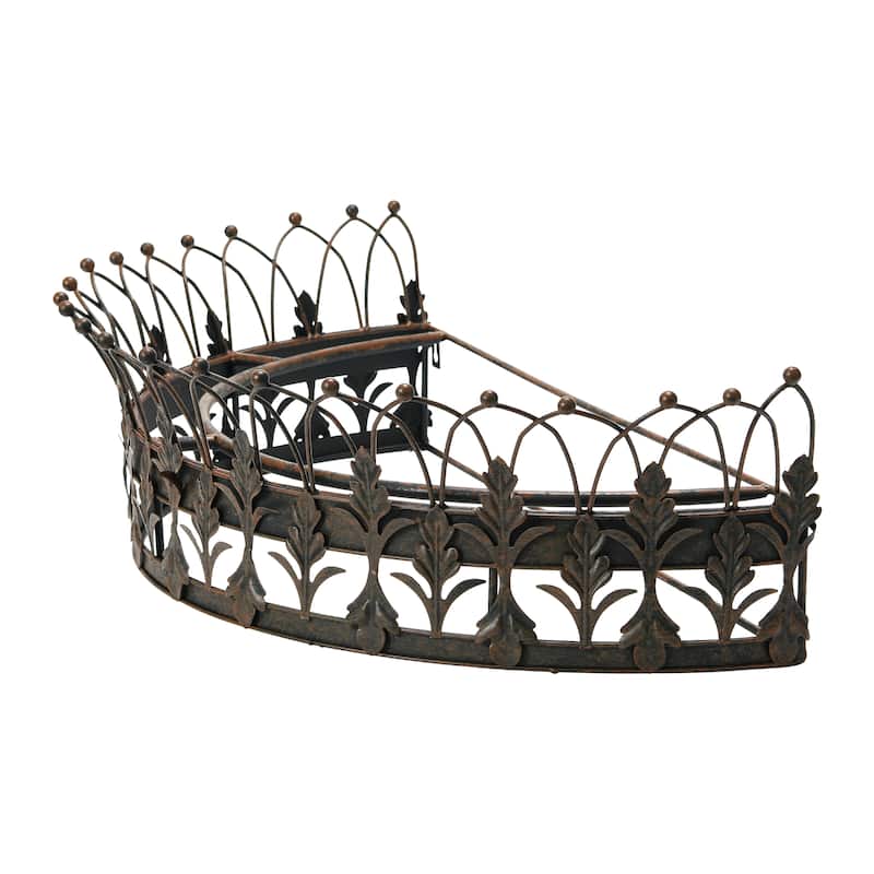 Decorative Metal Curtain or Canopy Crown - 29.0"L x 13.8"W x 7.9"H
