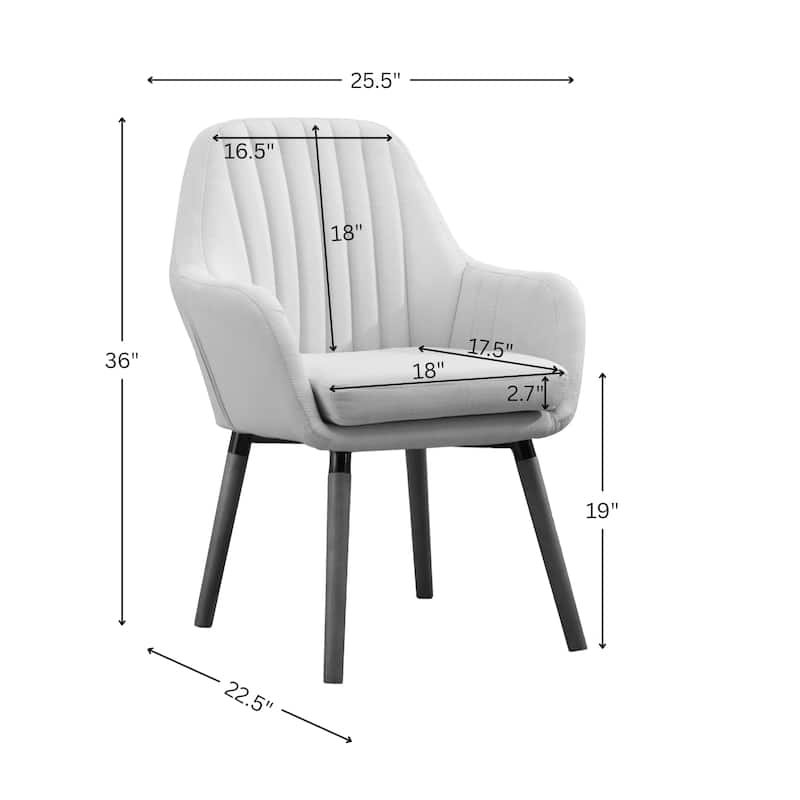 Carson Carrington Fellingsbro Pleated Fabric Accent Chair