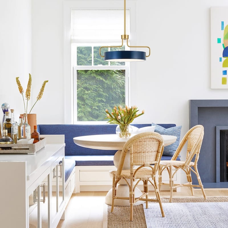 Minimalist Modern Dimmable LED Round Pendant - 16.4 in