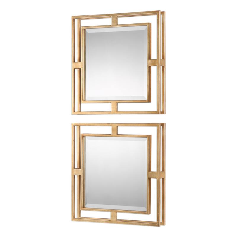 Uttermost Allick Set of (2) 18" Square Decorative Wall Mirrors