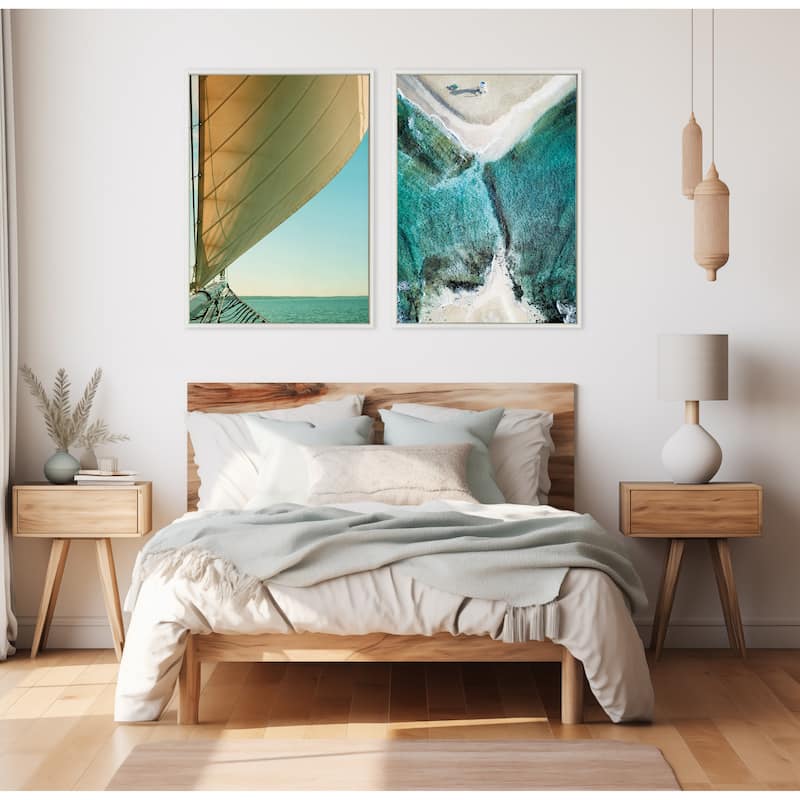 Kate and Laurel Sylvie Gulf Winds Framed Canvas by Alicia Bock
