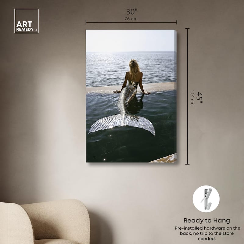 Mermaid Noon Canvas by Art Remedy, Gallery Wrapped