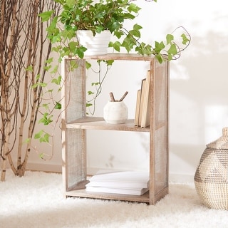 SAFAVIEH Phoenix 2-Shelf Etagere Bookcase - 11.6" W x 19.7" L x 31.9" H