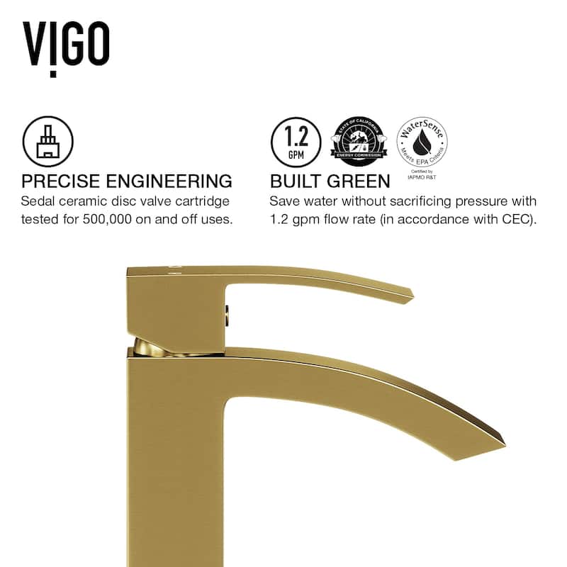 VIGO Satro 7" H Single Handle Single Hole Bathroom Faucet