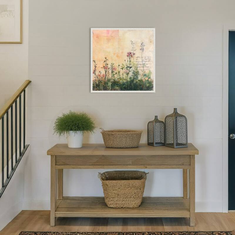 Pink Spring by Opal Edison Framed Canvas Wall Art Print