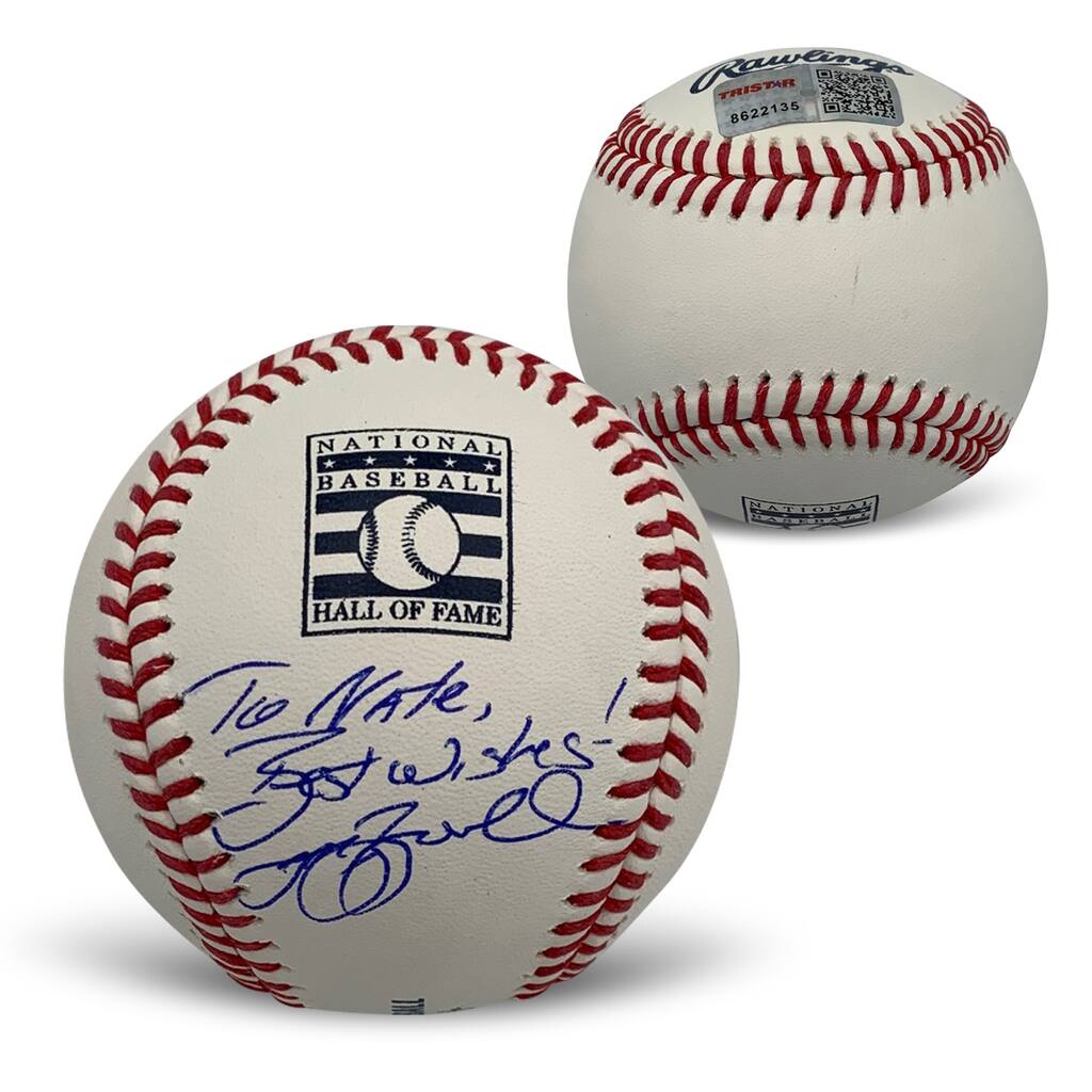 Jeff Bagwell Autographed MLB Signed Hall of Fame HOF Baseball TO NATE TRISTAR COA - 5 x 5