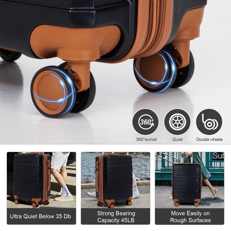 luggage sets 3 piece,carry-on luggage with wheels,check in luggage,28/24/20 inch luggage,tsa approved lock,hardshell suitcase