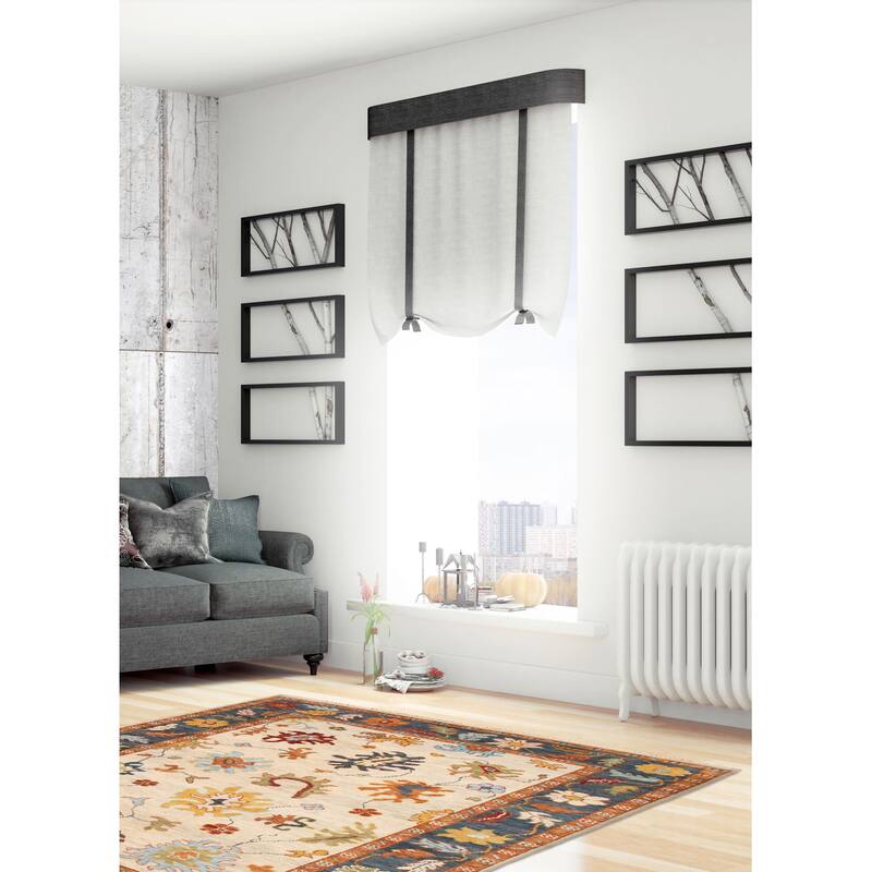 ECARPETGALLERY Hand-knotted Jules Serapi Cream Wool Rug - 9'2 x 12'2