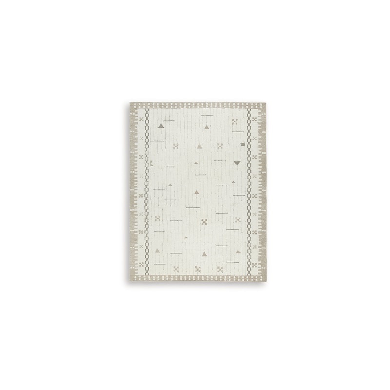 Signature Design by Ashley Dot Beige/White Area Rug