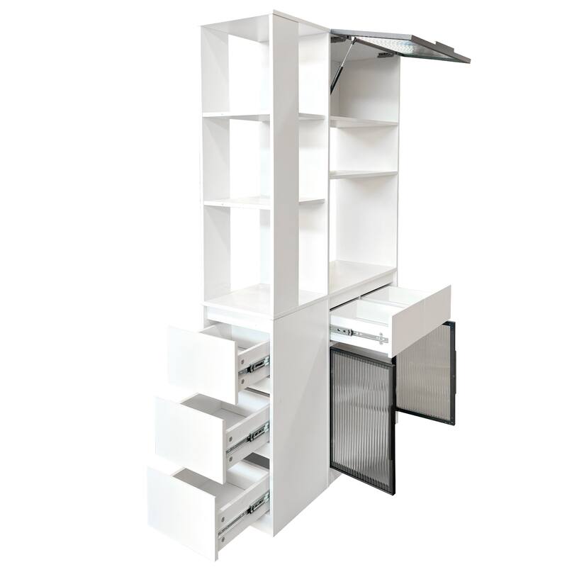 70.87"H Tall Storage Cabinet with Multi-functional Storage Space, Modern Wooden Entrance Organizer for Hallway, Living Room