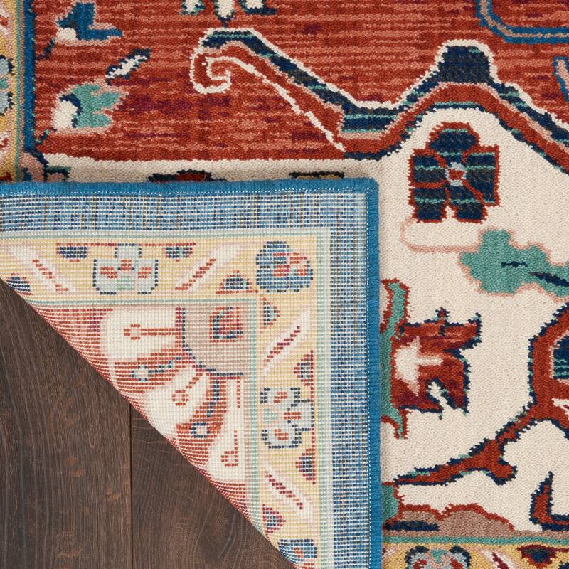 Nourison Parisa Traditional Persian Medallion Bordered Area Rug
