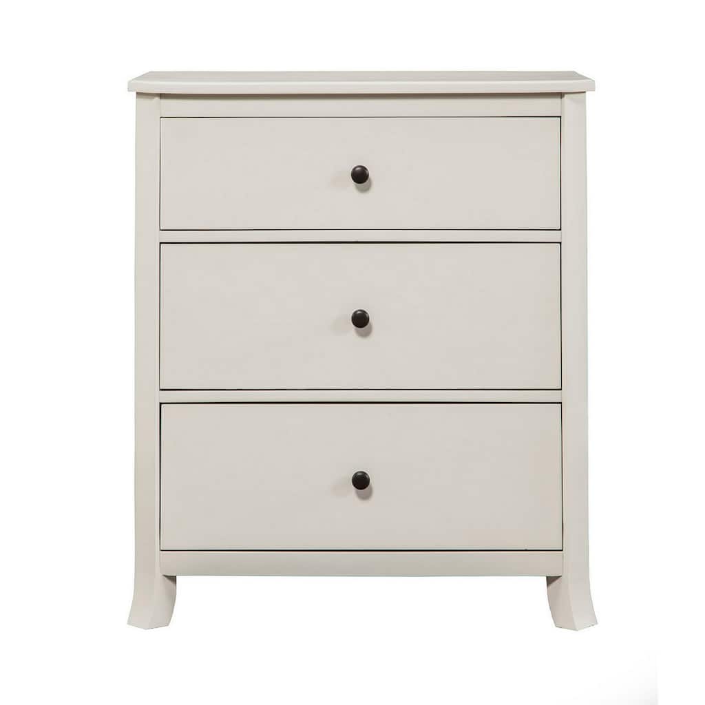 Sie 36 Inch Tall 3 Drawer Dresser Chest, Felt Lined, Classic Antique White  - Overstock - 38954990