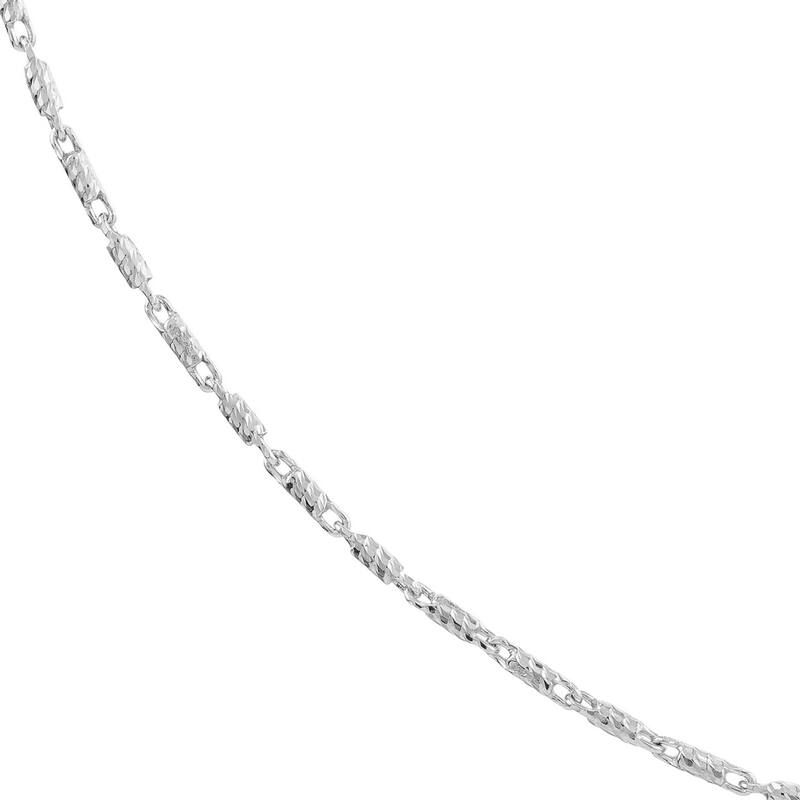Curata 14k White Gold 1.05mm Lumacina Lobster Lock Closure - Length Options: 16 18 20 24