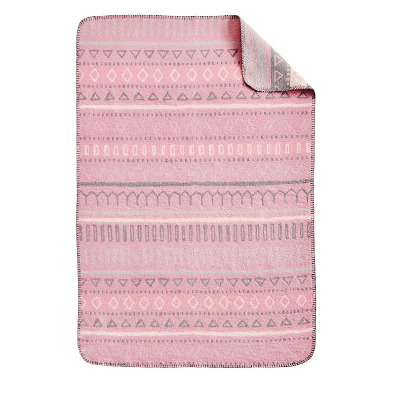 s.Oliver Pink Organic Cotton Tribal Baby Blanket