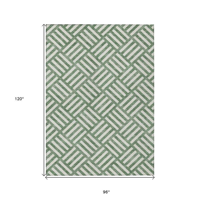 HomeRoots Geometric Transitional Rectangle Outdoor Rug