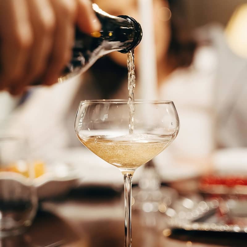 Final Touch Set of 2 Coupe Lead Free Crystal Glasses - 10 oz