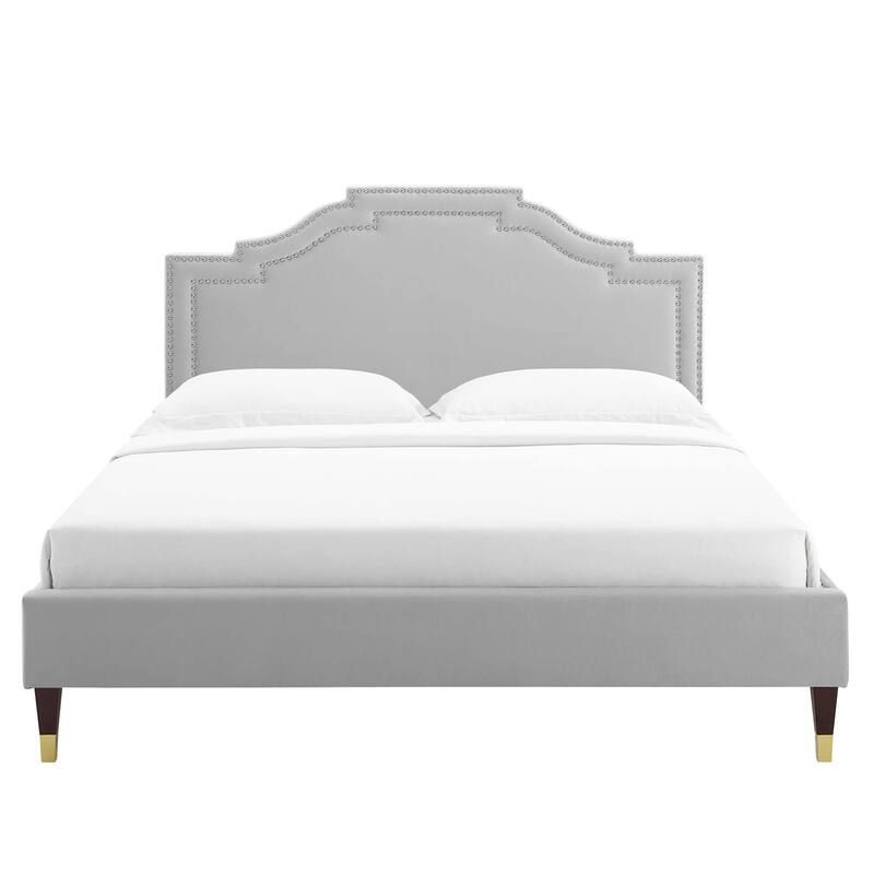 Adelaide Performance Velvet King Platform Bed