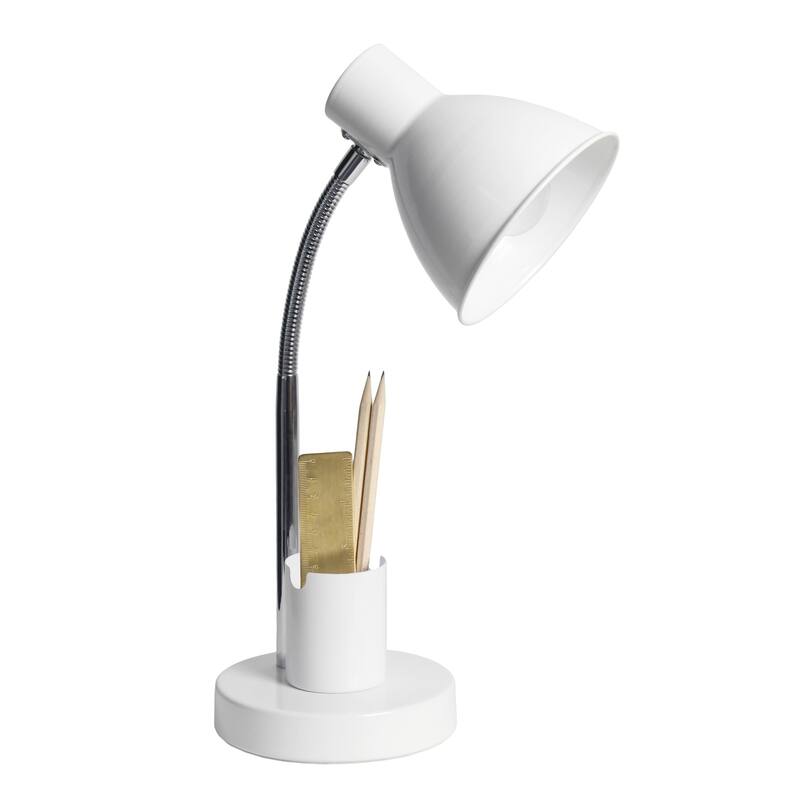Gooseneck Desk Lamp with Adjustment Shade - 16.25" - Off White