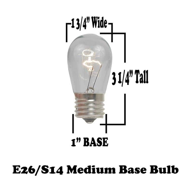 37.5 Foot S14 Suspended Edison Outdoor Market Patio String Lights, 25 S14 Bulbs
