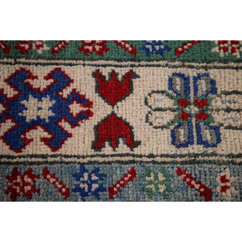 Geometric Kazak Rug Handmade Traditional Wool Carpet - 5'6" x 8'6"