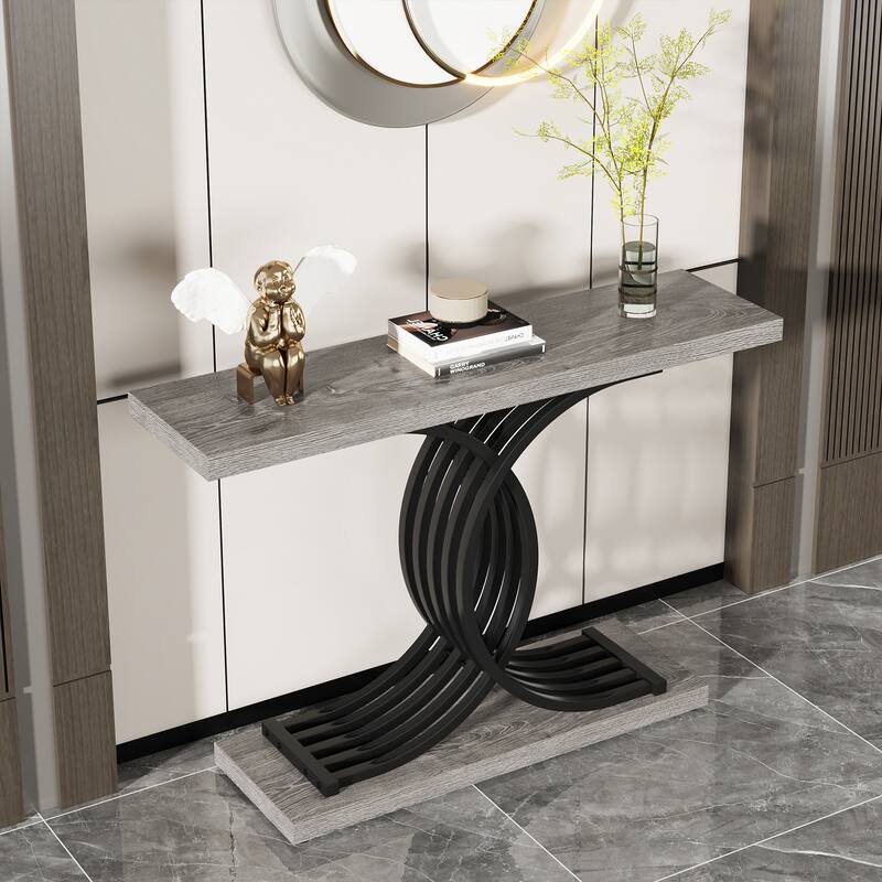 Gold Entryway Table Modern 39-Inch Console Table Accent Table
