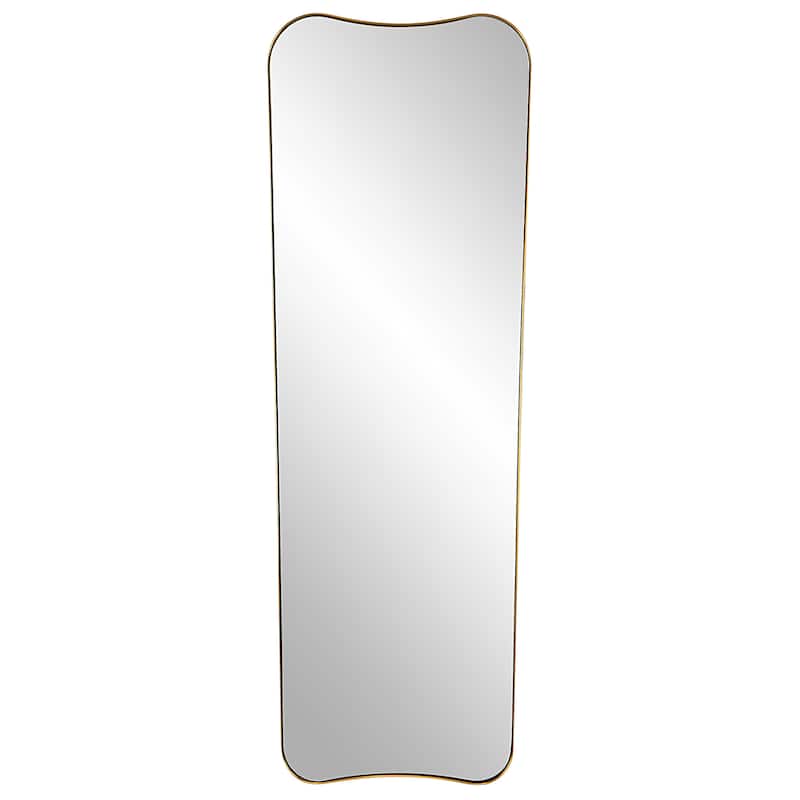 Uttermost Belvoir Large Antique Brass Mirror - 26"W x 76"H x 1.125"D