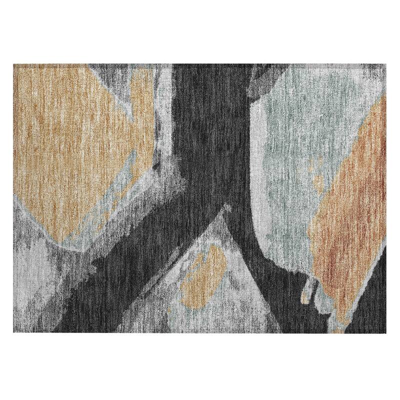 Machine Washable Indoor/ Outdoor Modern Cheney Chantille Rug