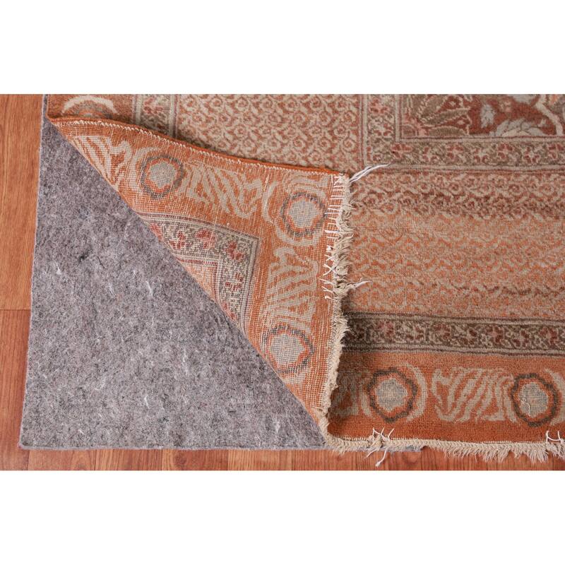 Hand Knotted Oriental 100% Wool Carpet Traditional Floral Oranges & Rust Tabriz Area Rug - 15' 2'' X 10' 8''