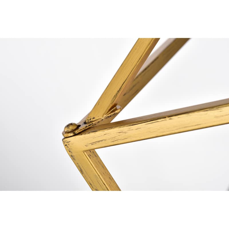 Valentin Gold 4-Light Metal Lantern Chandelier
