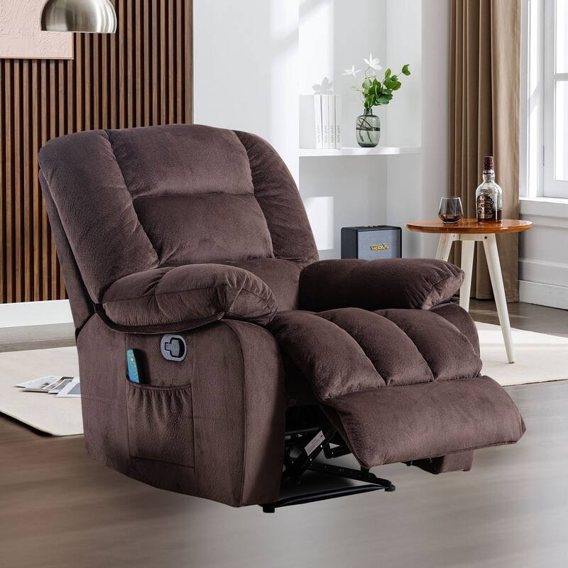 Massage and Manual Recliner Chair with Convenient pocket
