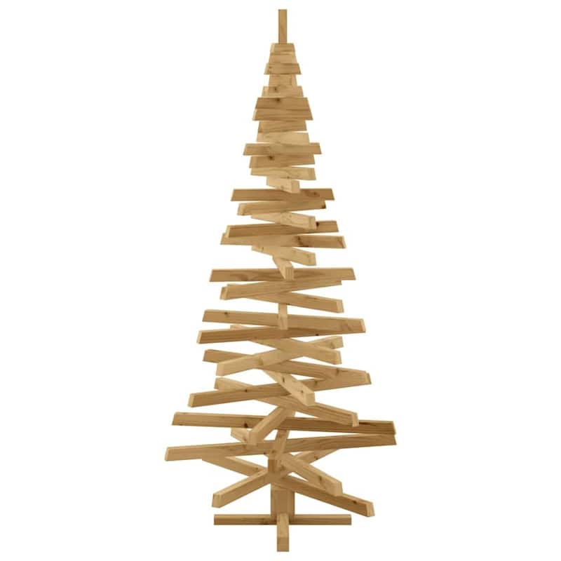 vidaXL Christmas Trees with Stand Natural/Brown Solid pine wood